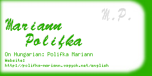 mariann polifka business card